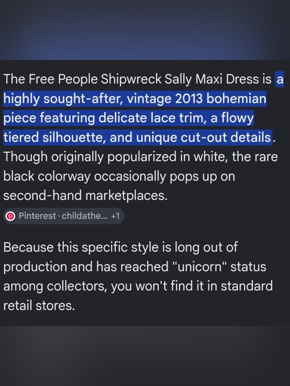 RARE Free People Shipwreck Sally Asymmetrical Dress.
Small - Picture 7 of 14